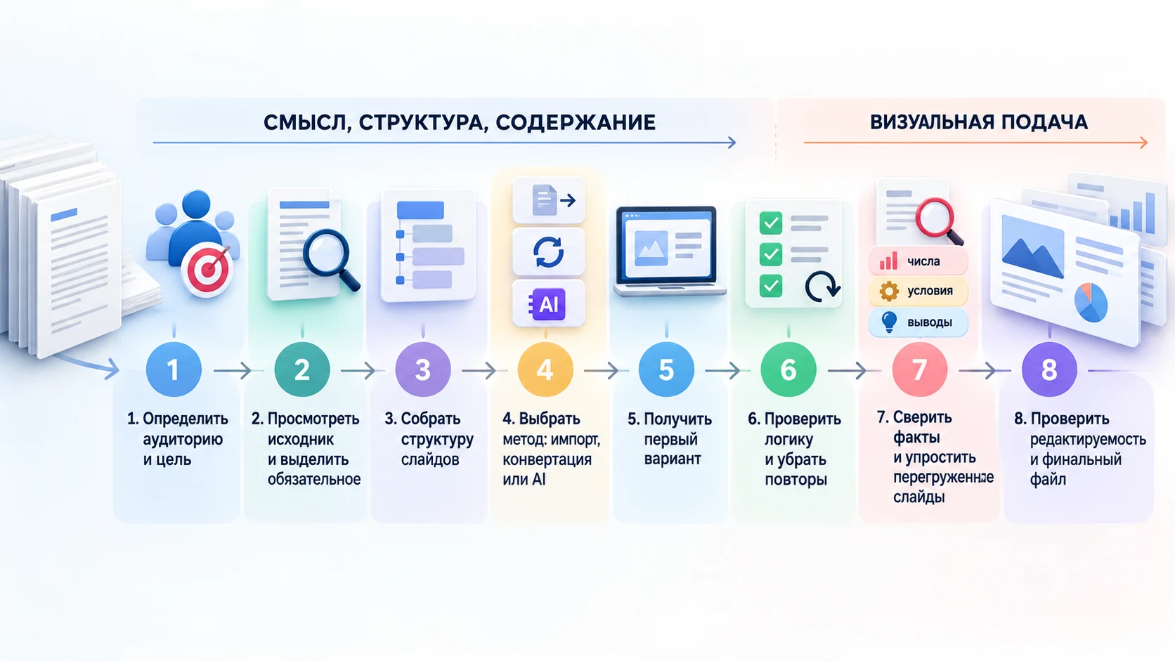 Пошаговый алгоритм от исходного документа до готовой презентации